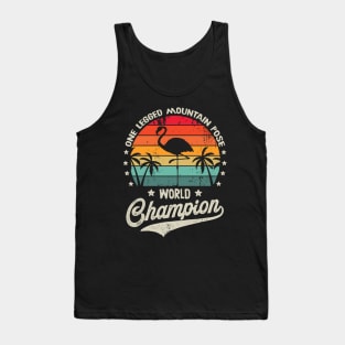 Funny Yoga Flamingo Women Men Retro Beach Summer Flamingo Tank Top